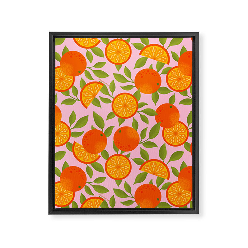Orange Pattern - Amalfi Coast Cocktails Framed Canvas Print Gallery Image 6