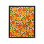 Orange Pattern on Pink Framed Canvas Print Gallery Image 8