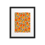 Orange Pattern on Pink Framed Art Print Gallery Image 6