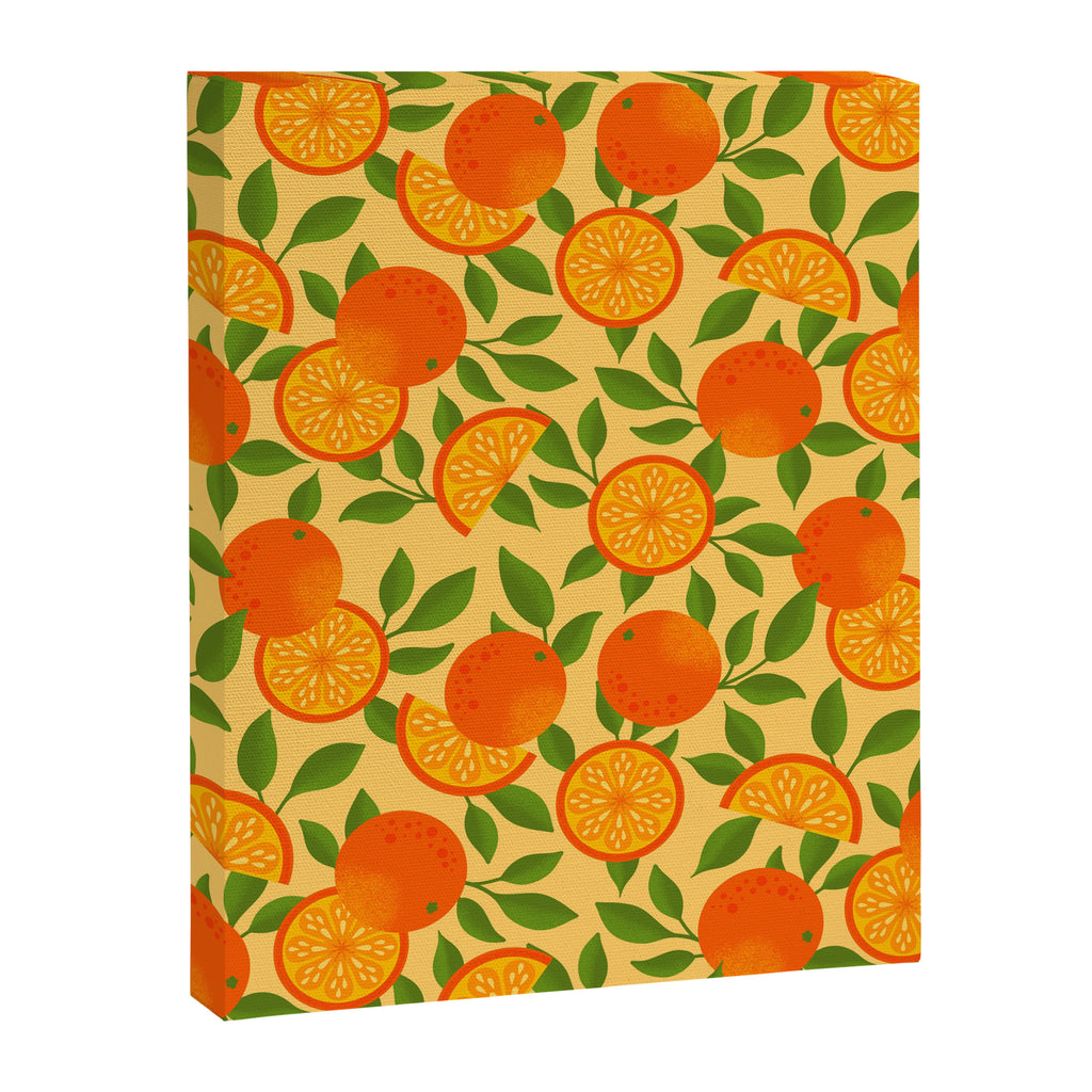 Orange Pattern on Yellow Canvas Print Gallery Image 8