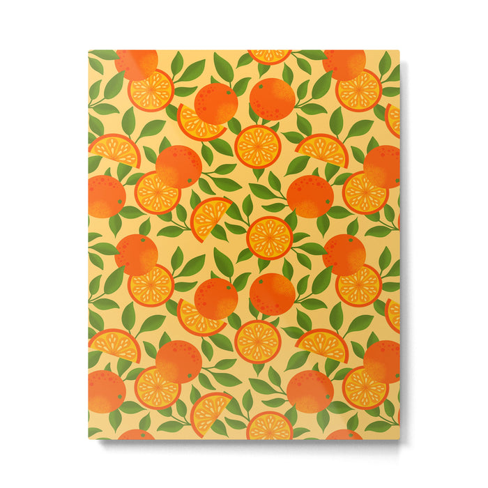 Orange Pattern on Yellow Metal Print Gallery Image 1