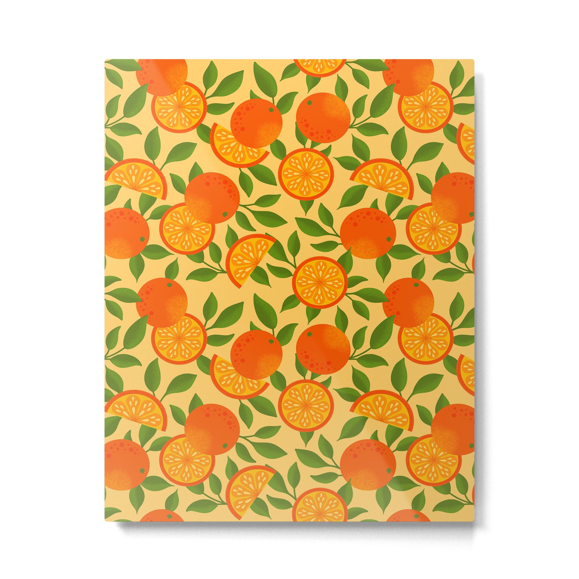 Orange Pattern on Yellow Metal Print Gallery Image 6