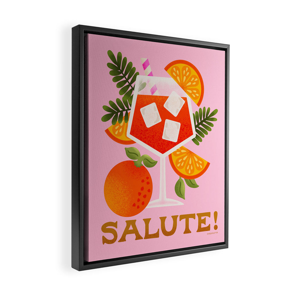 Orange Spritz - Amalfi Coast Cocktails Framed Canvas Print Gallery Image 2
