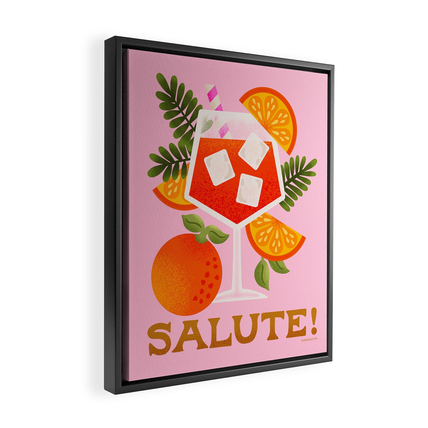 Orange Spritz - Amalfi Coast Cocktails Framed Canvas Print Gallery Image 2