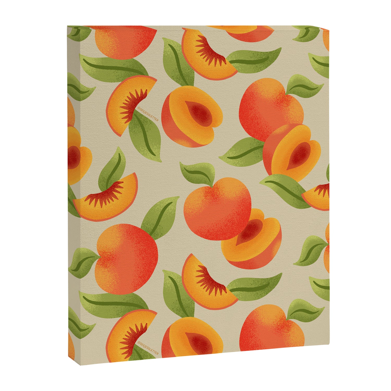 Peach Pattern - Amalfi Coast Cocktails Canvas Print Gallery Image 3