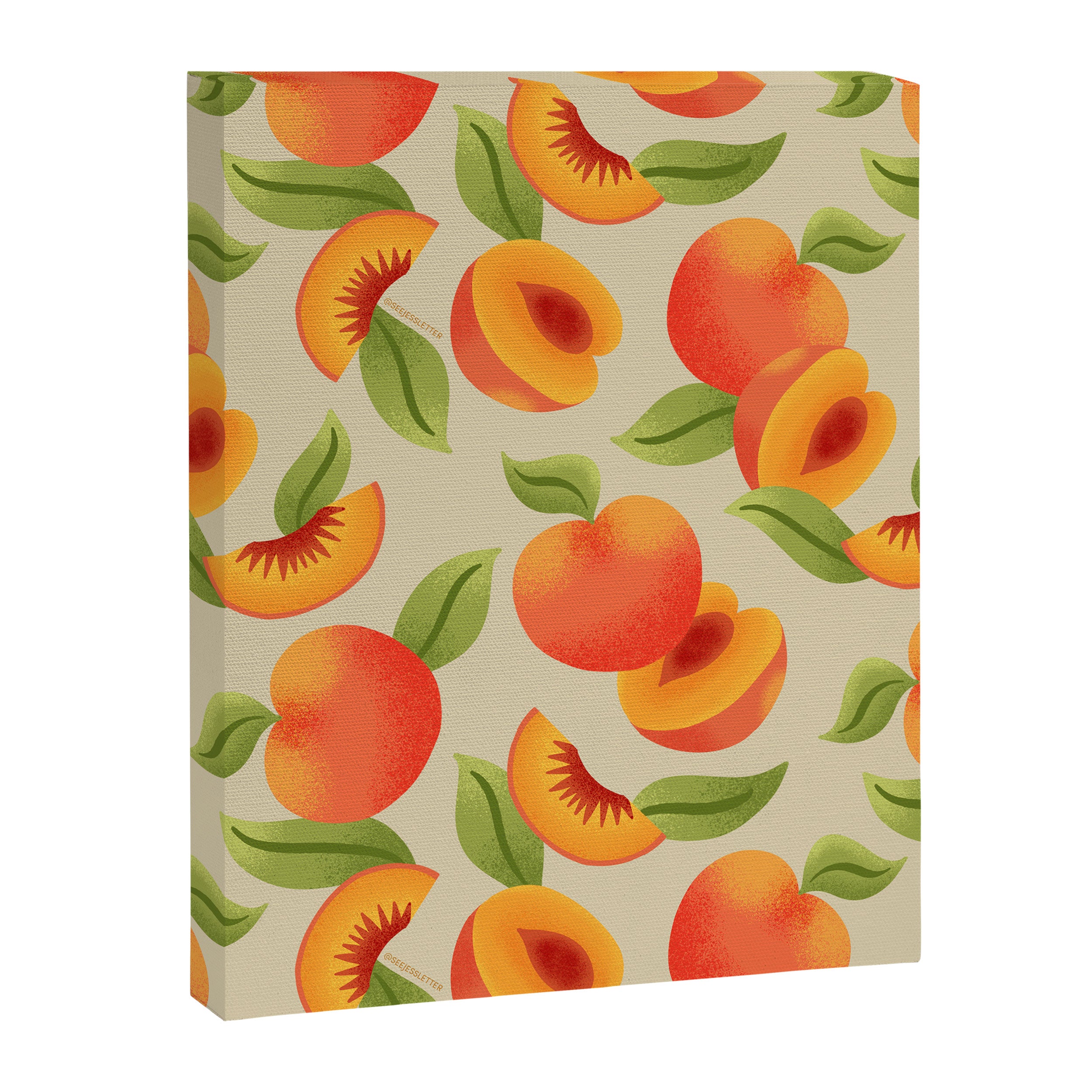 Peach Pattern - Amalfi Coast Cocktails Canvas Print Gallery Image 3