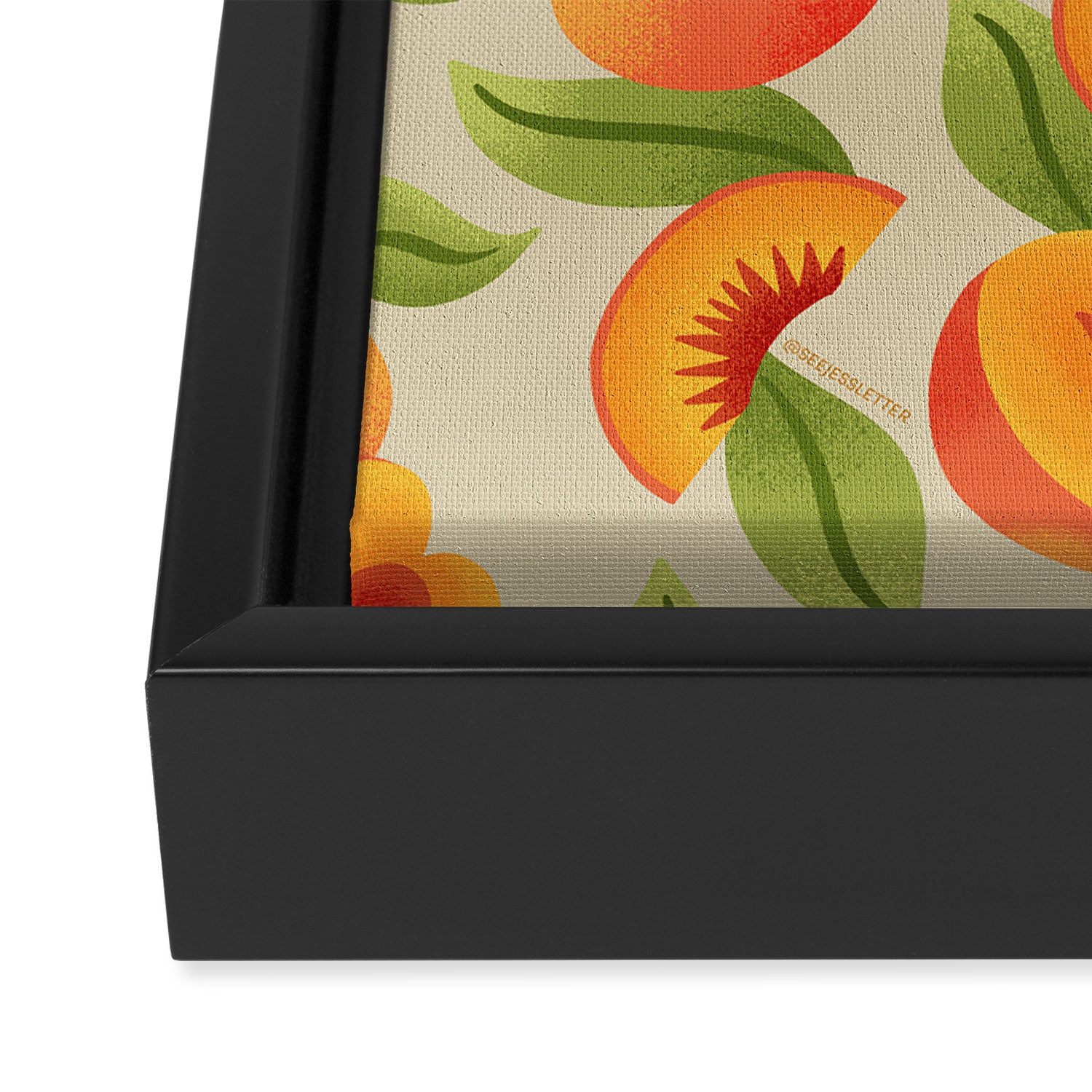 Peach Pattern - Amalfi Coast Cocktails Framed Canvas Print Gallery Image 3