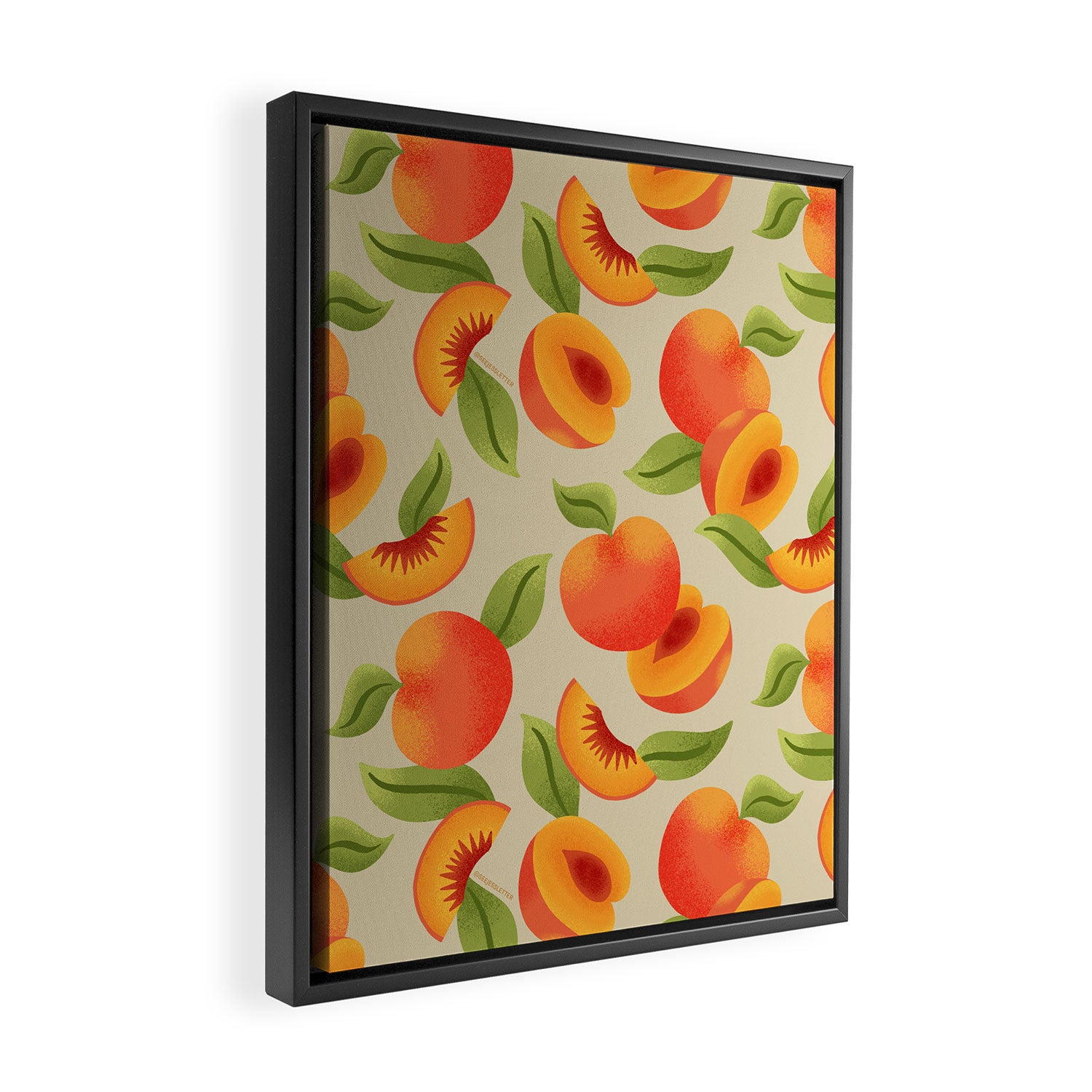 Peach Pattern - Amalfi Coast Cocktails Framed Canvas Print Gallery Image 2