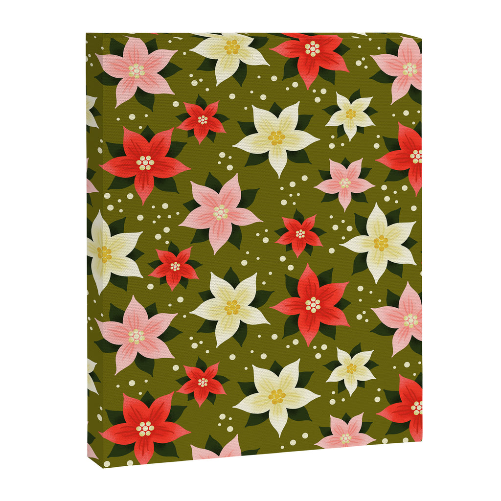 Poinsettia Pattern Canvas Print Gallery Image 6