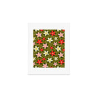 Poinsettia Pattern Art Print Gallery Image 1