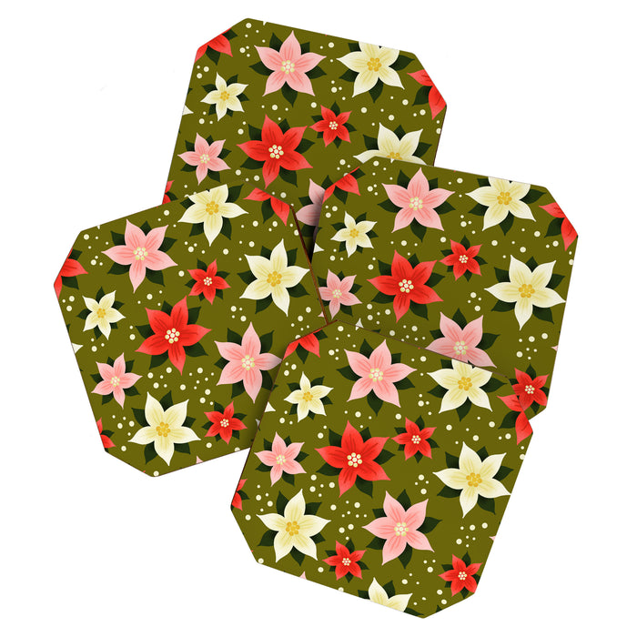 Poinsettia Pattern Coaster Gallery Image 1
