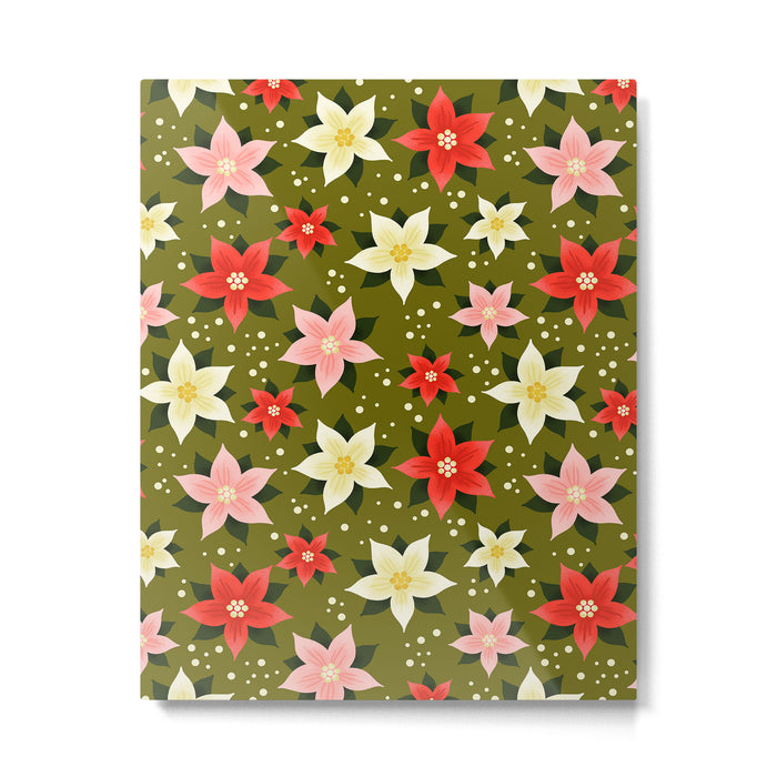Poinsettia Pattern Metal Print Gallery Image 1