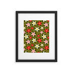 Poinsettia Pattern Framed Art Print Gallery Image 5