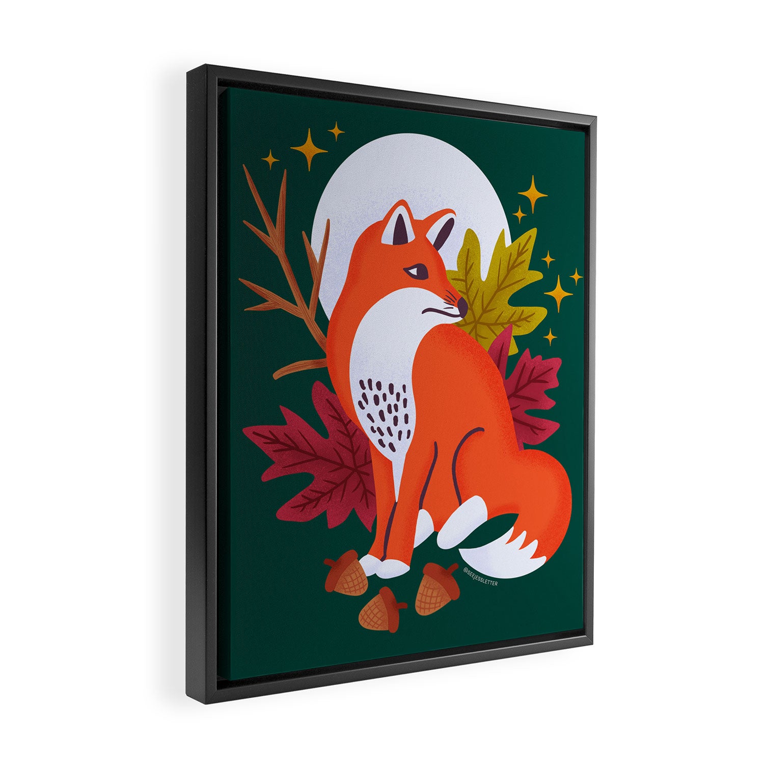 Red Fox - Crepuscular Critters Framed Canvas Print Gallery Image 2