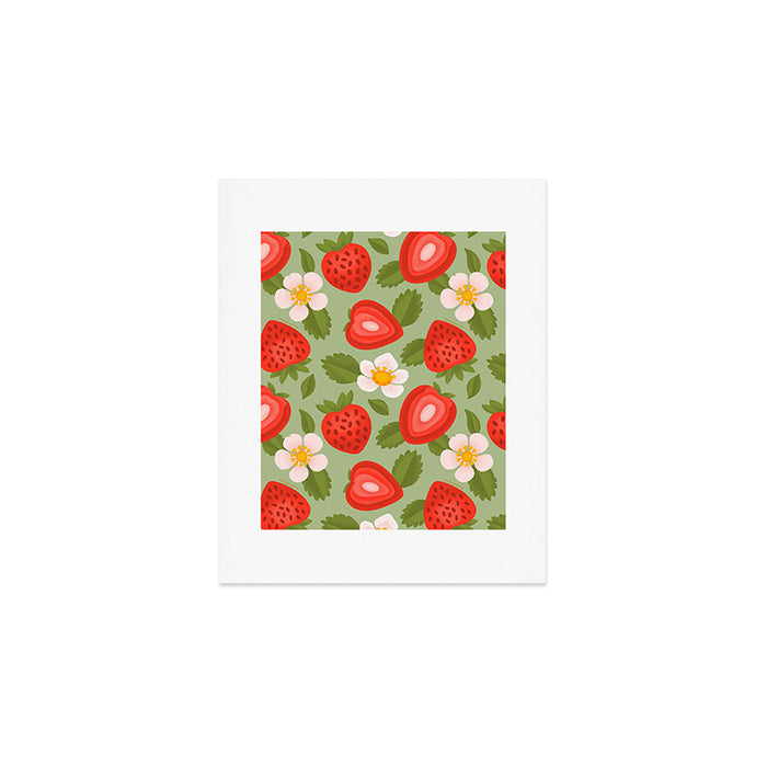 Strawberry Pattern - Amalfi Coast Cocktails Art Print Gallery Image 1