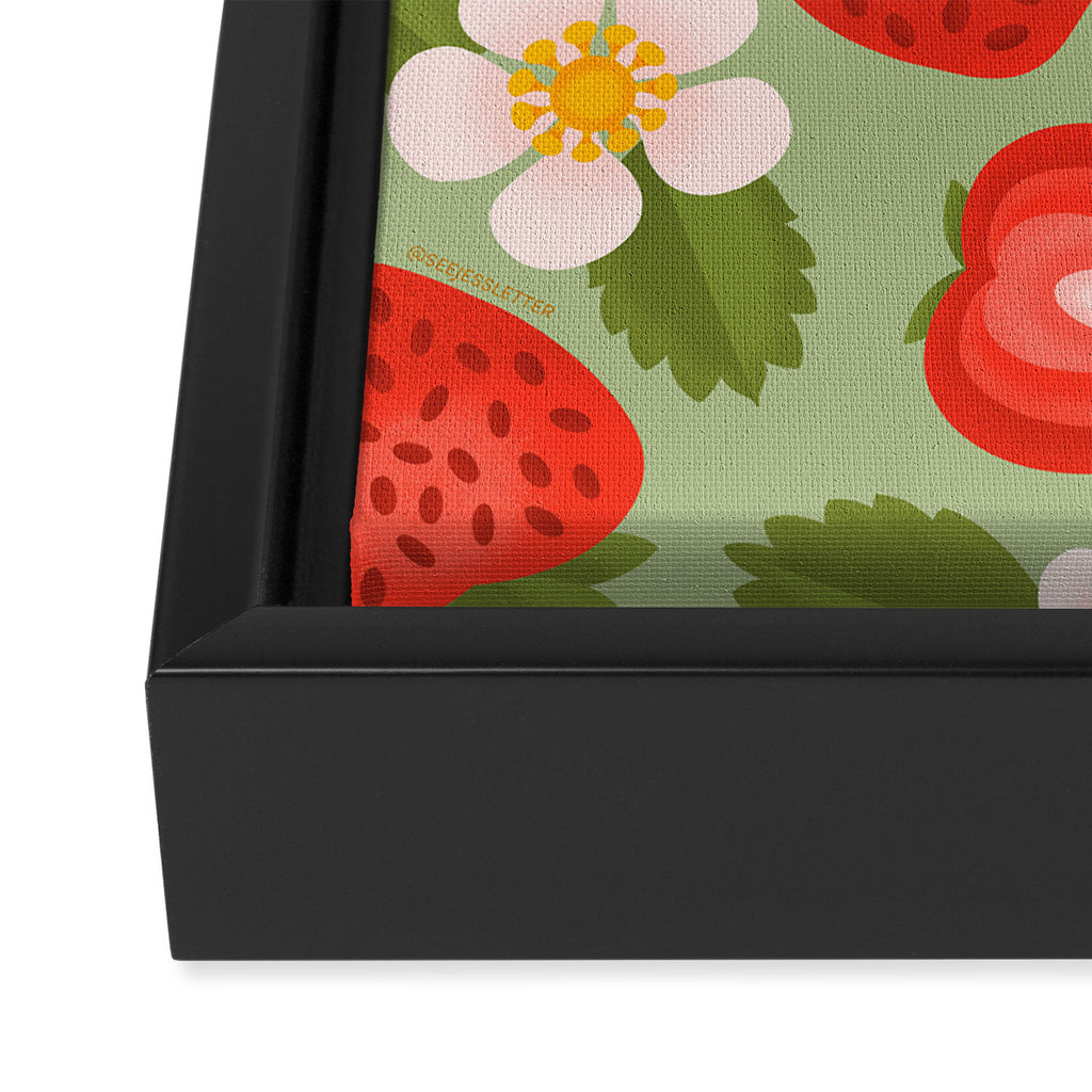 Strawberry Pattern - Amalfi Coast Cocktails Framed Canvas Print Gallery Image 3