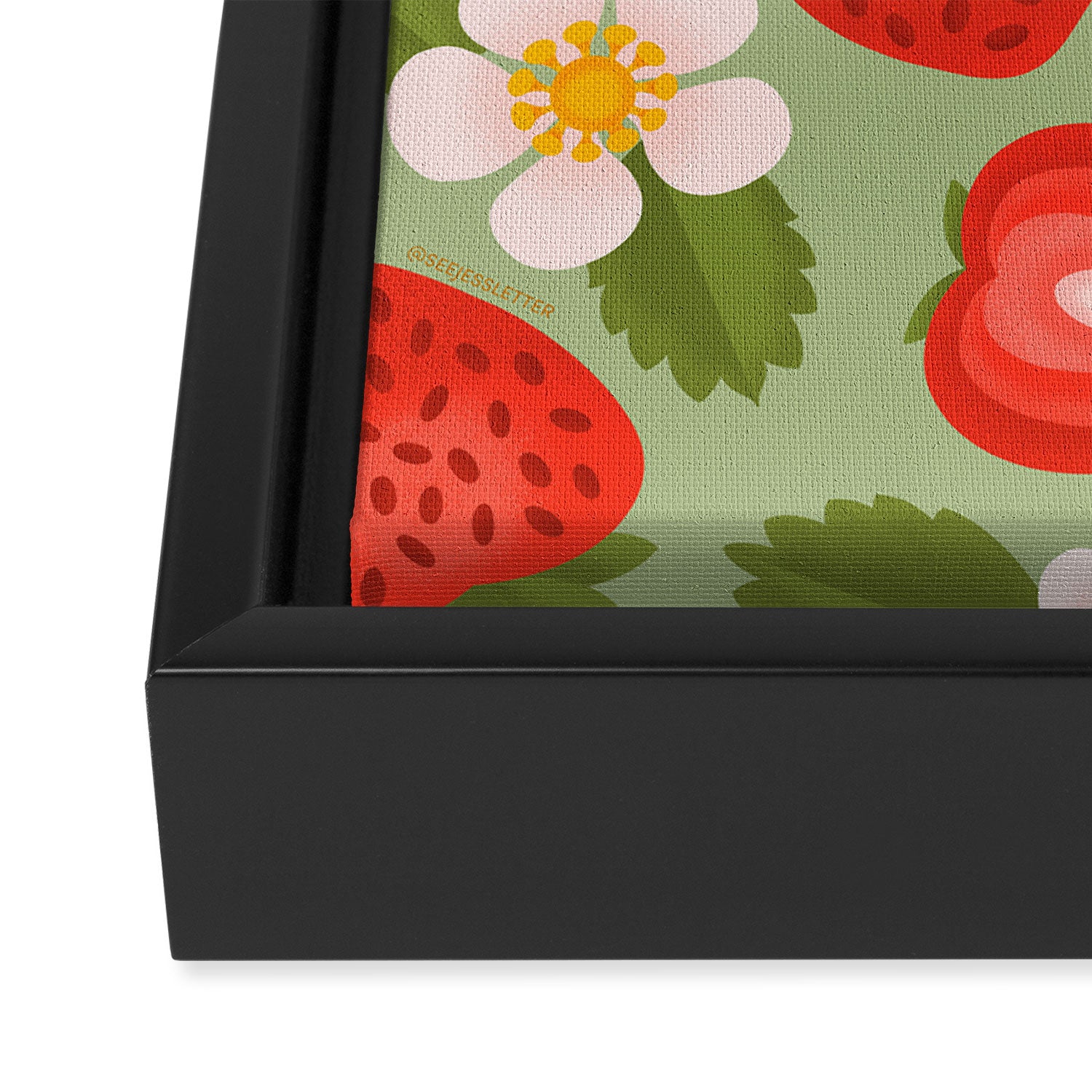 Strawberry Pattern - Amalfi Coast Cocktails Framed Canvas Print Gallery Image 3