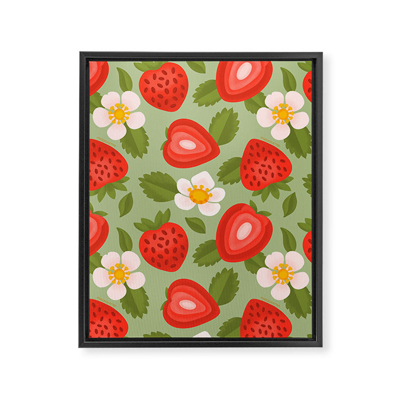 Strawberry Pattern - Amalfi Coast Cocktails Framed Canvas Print Gallery Image 6