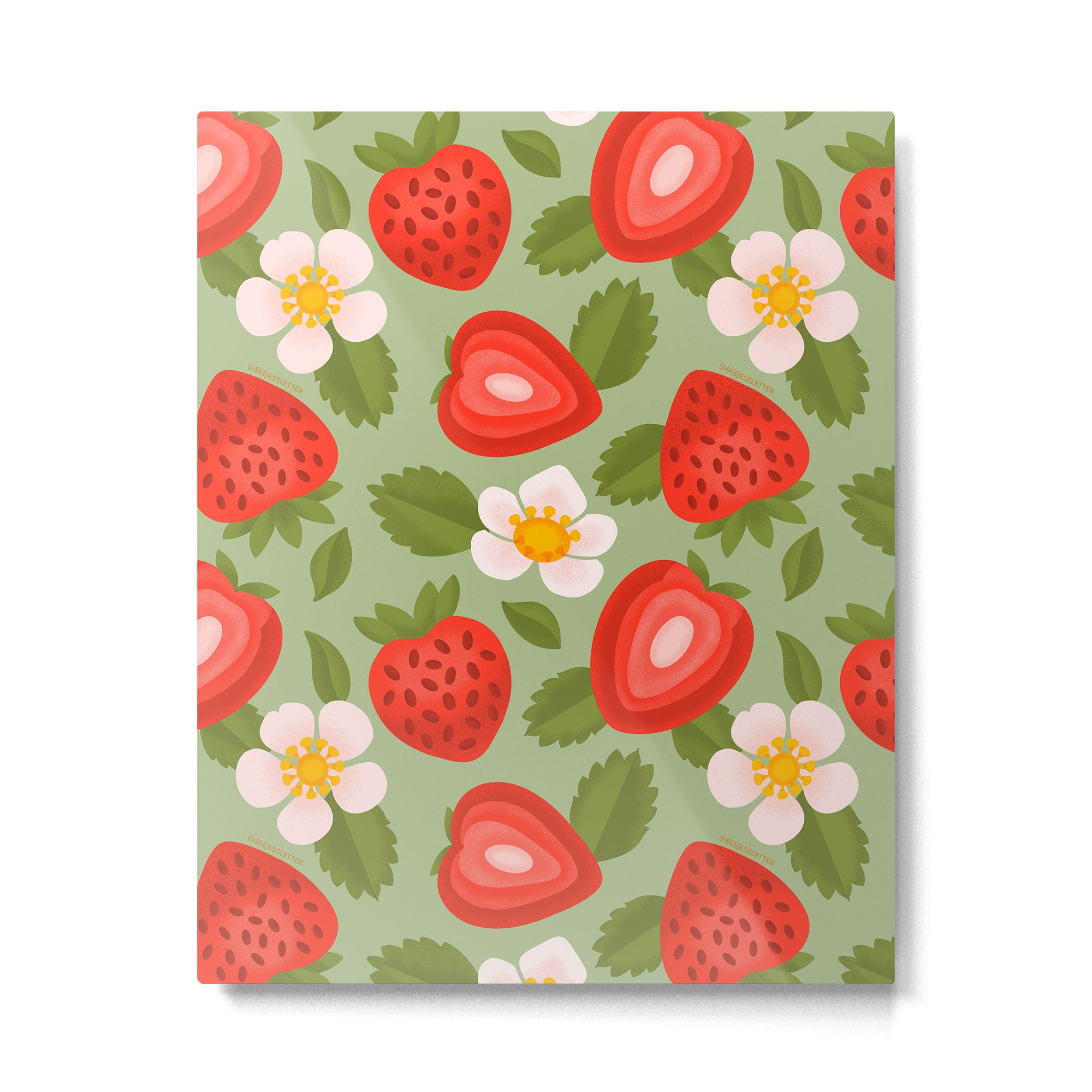 Strawberry Pattern - Amalfi Coast Cocktails Metal Print Gallery Image 4