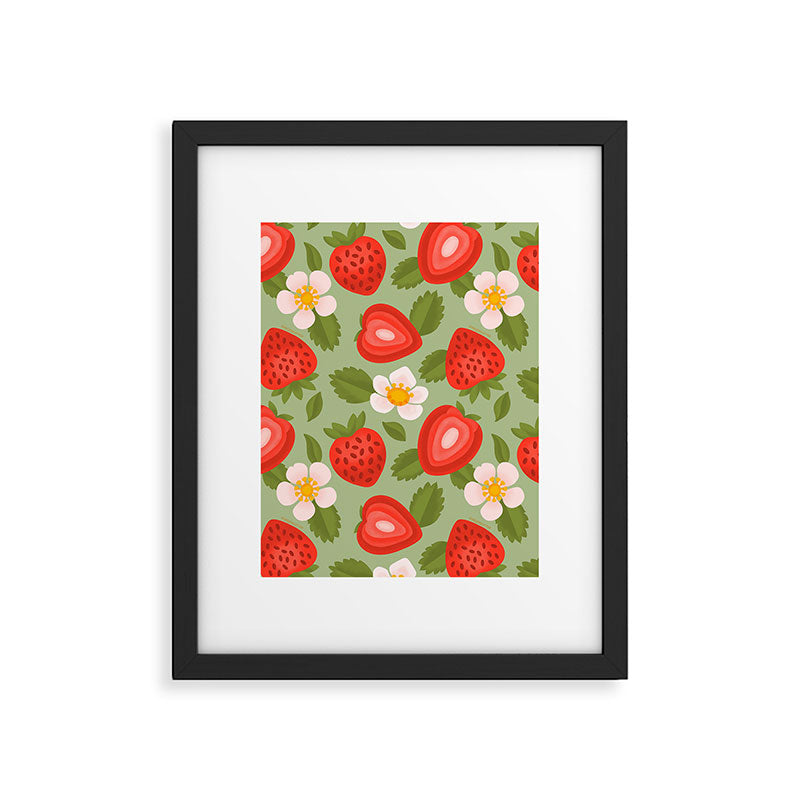 Strawberry Pattern - Amalfi Coast Cocktails Framed Art Print Gallery Image 5