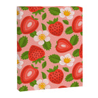 Strawberry Pattern on Pink Canvas Print Gallery Image 8
