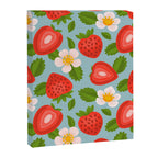 Strawberry Pattern on Sky Blue Canvas Print Gallery Image 8