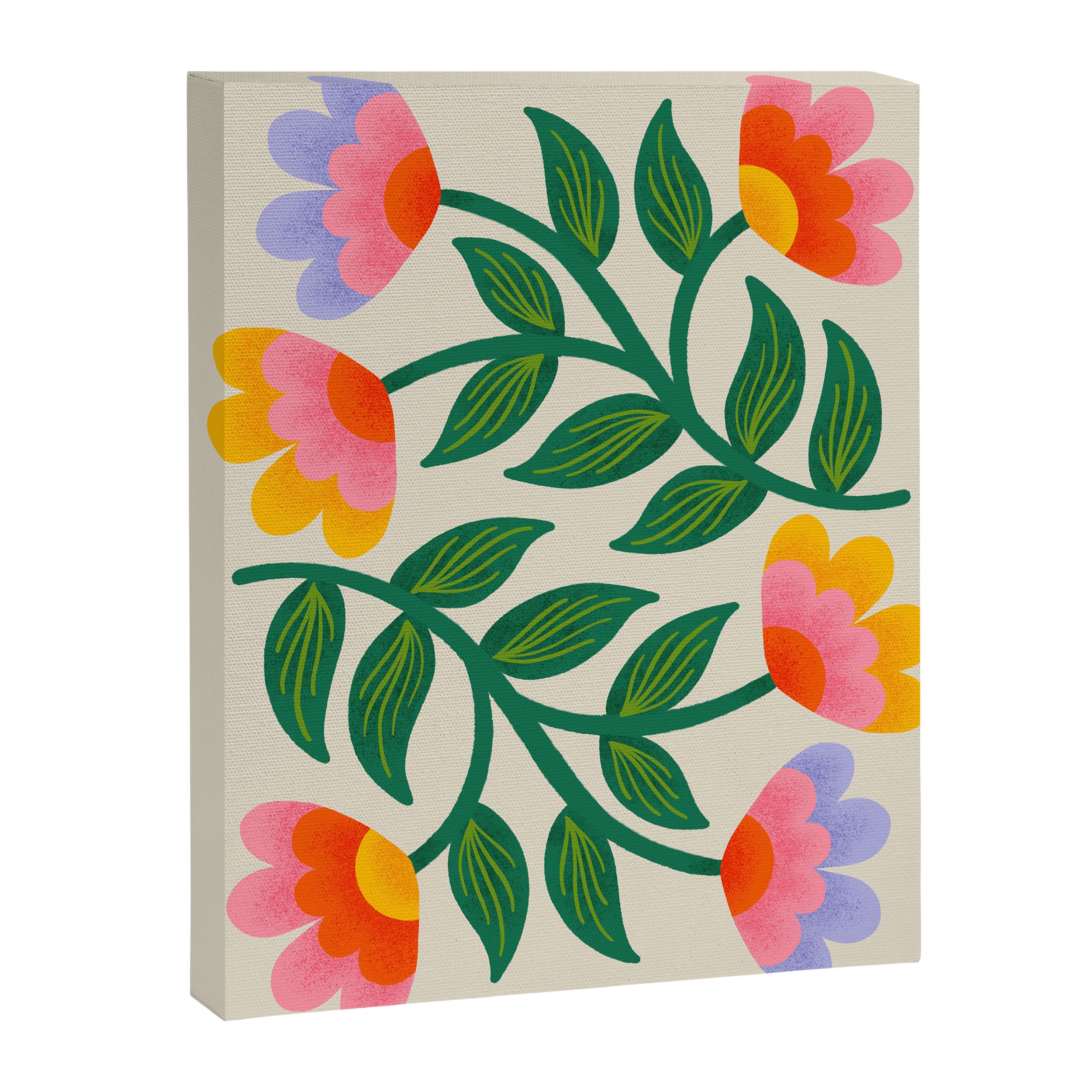 Symmetrical Flowers 1 Canvas Print Gallery Image 6