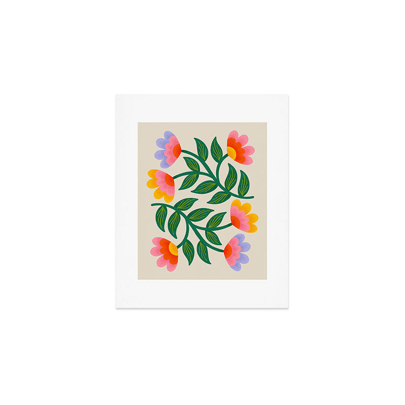 Symmetrical Flowers 1 Art Print Gallery Image 1