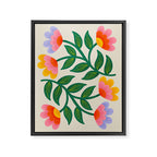 Symmetrical Flowers 1 Framed Canvas Print Gallery Image 6