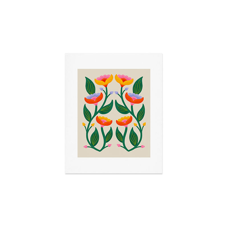 Symmetrical Flowers 2 Art Print Gallery Image 1