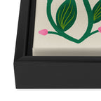 Symmetrical Flowers 2 Framed Canvas Print Gallery Image 3