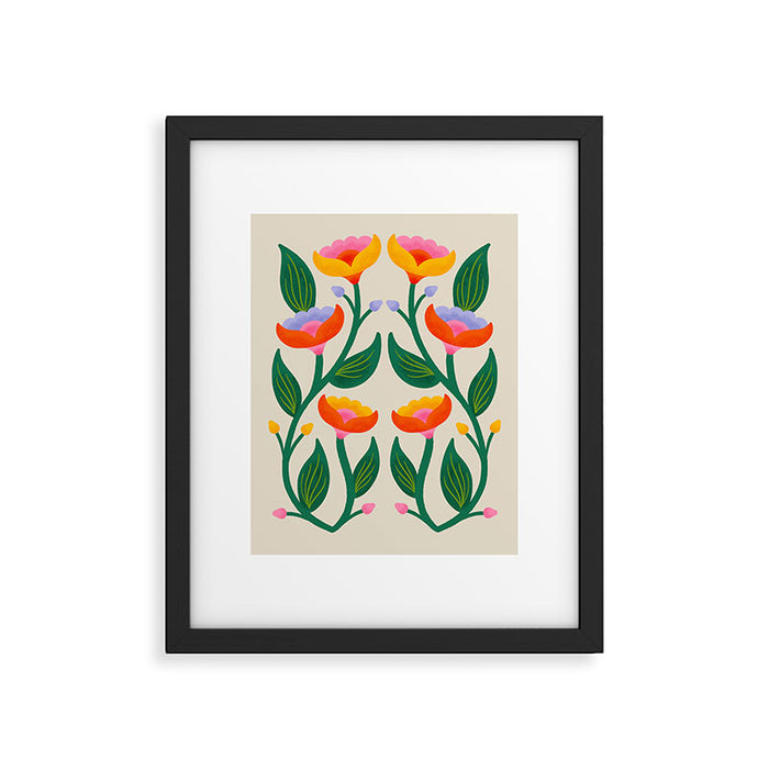 Symmetrical Flowers 2 Framed Art Print Gallery Image 1
