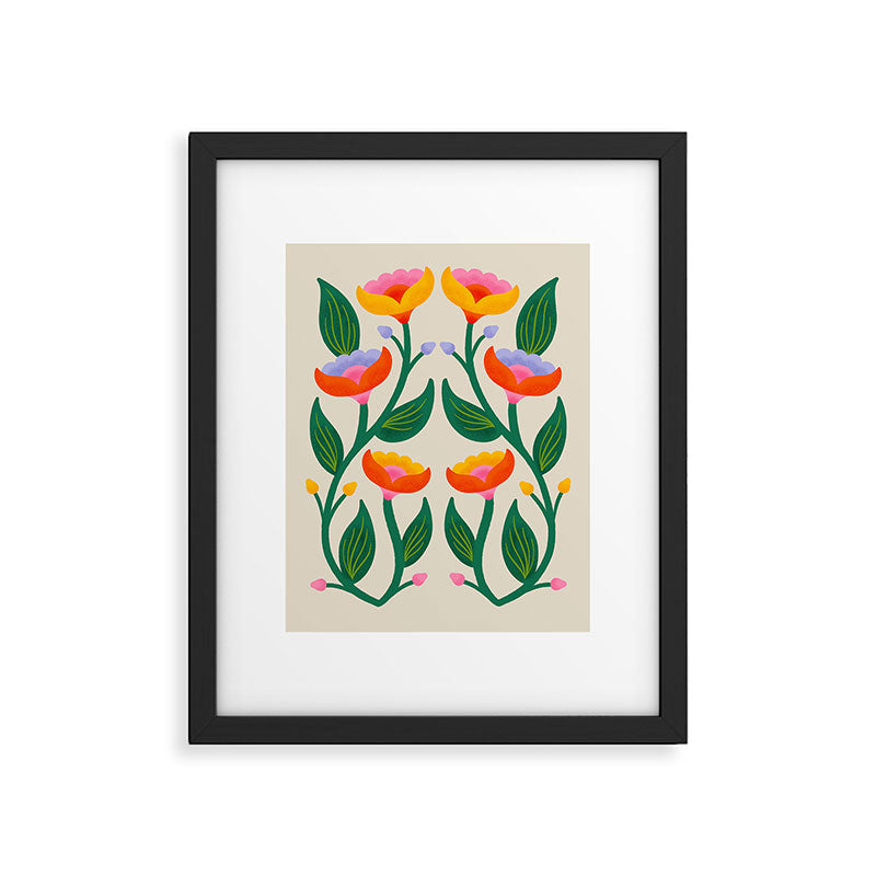 Symmetrical Flowers 2 Framed Art Print Gallery Image 5