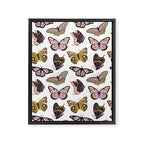 Texas Butterflies - Blush and Gold Pattern Framed Canvas Print Gallery Image 6