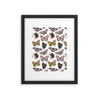 Texas Butterflies - Blush and Gold Pattern Framed Art Print Gallery Image 5