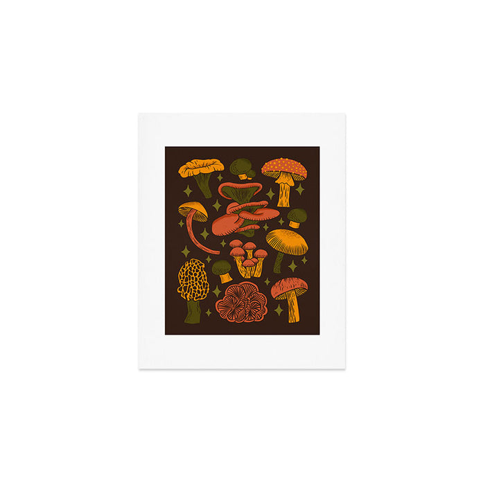 Texas Mushrooms âÂ Dark Multicolor Art Print Gallery Image 1