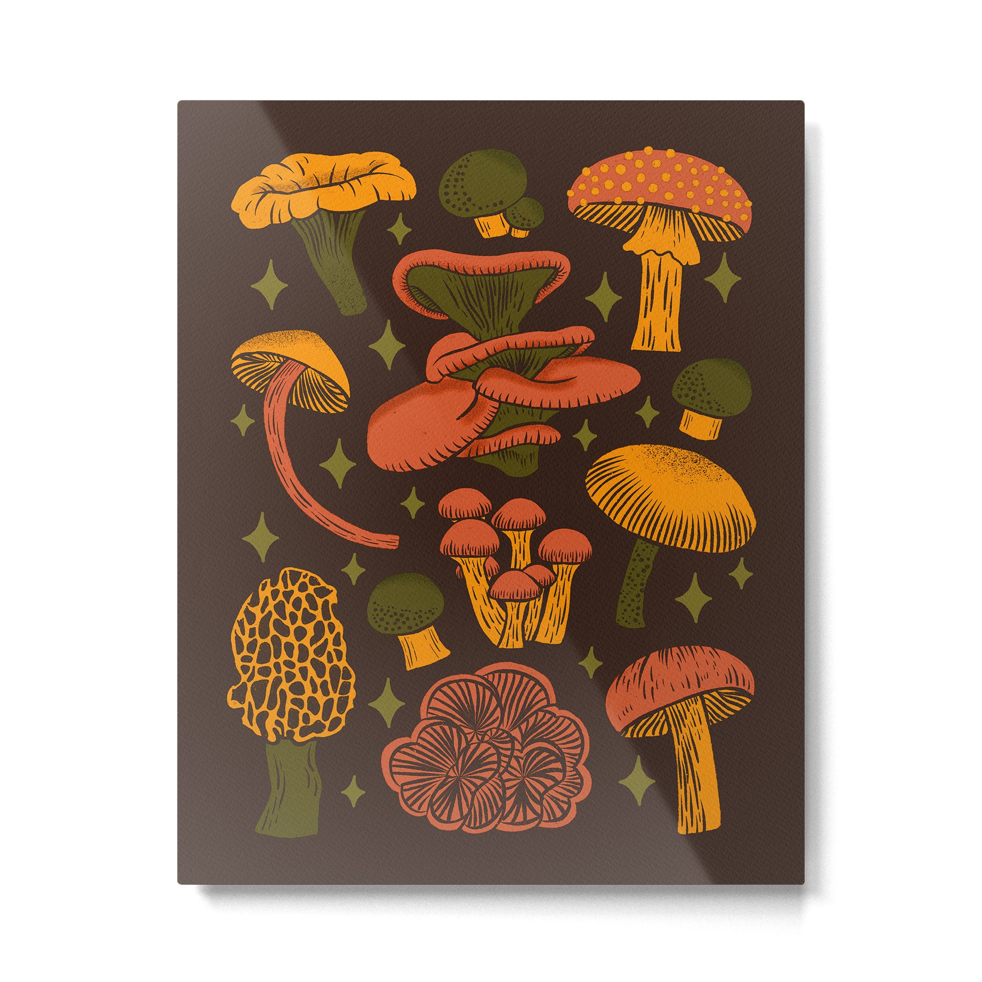Texas Mushrooms âÂ Dark Multicolor Metal Print Gallery Image 4