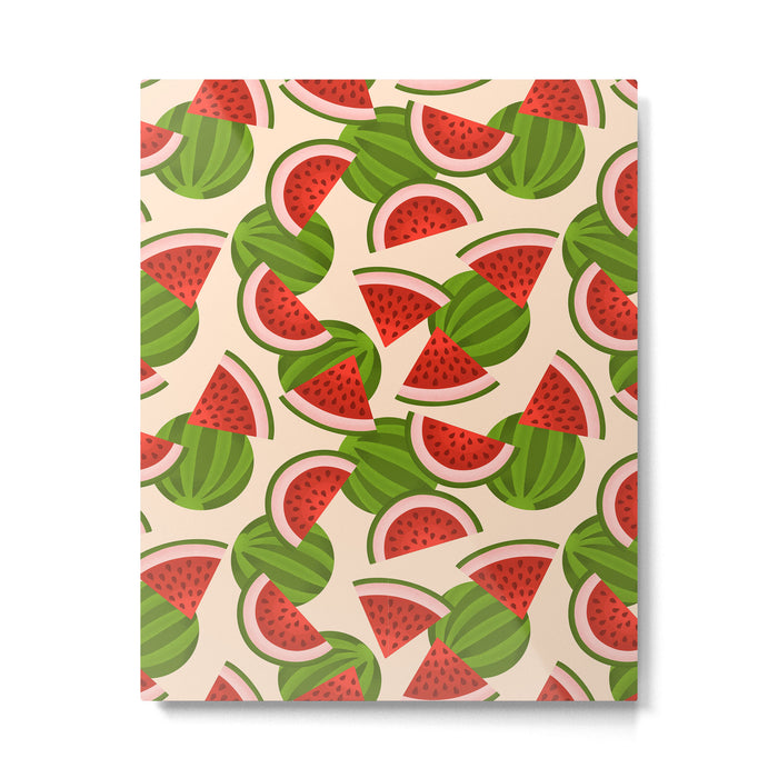 Watermelon Pattern on Cream Metal Print Gallery Image 1