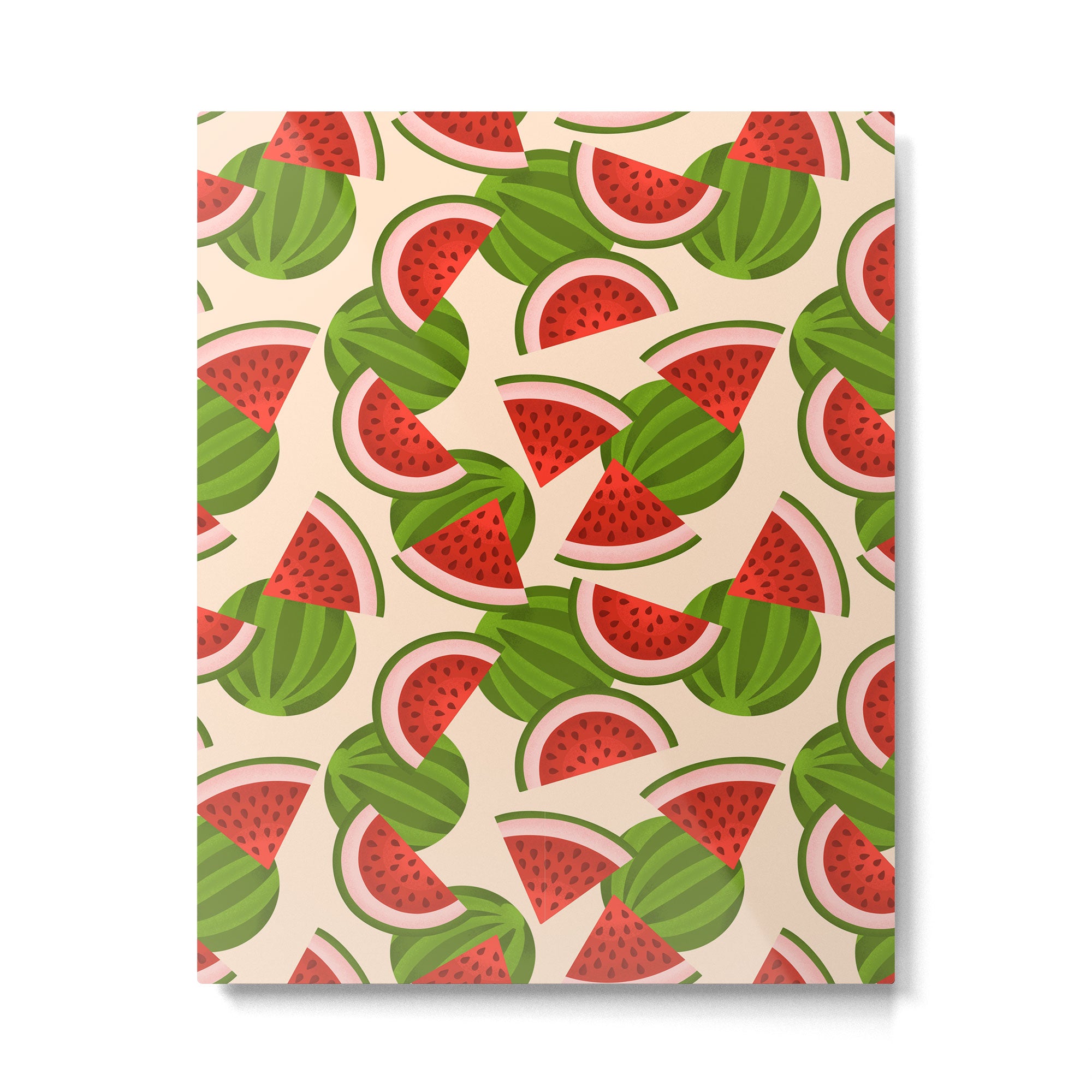 Watermelon Pattern on Cream Metal Print Gallery Image 6