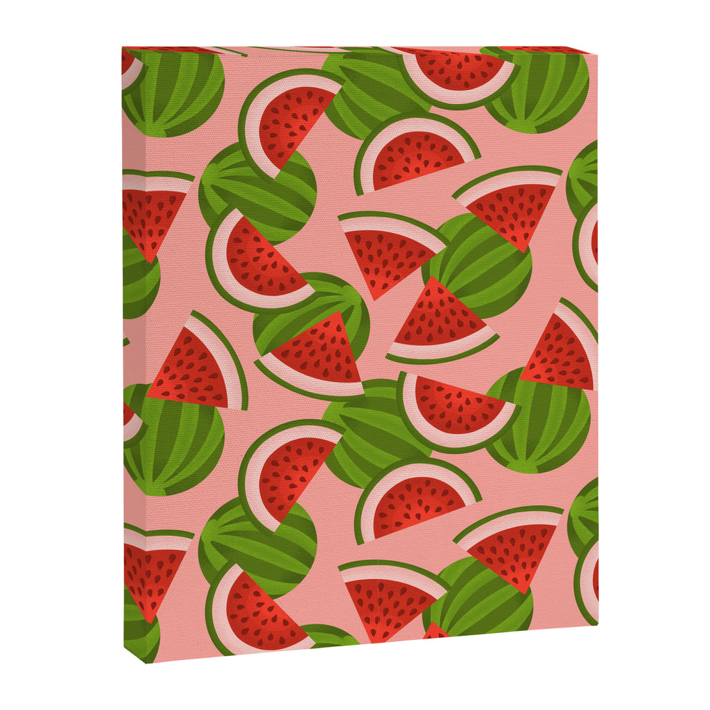Watermelon Pattern on Pink Canvas Print Gallery Image 8