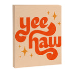 Yee Haw - Orange on Cream Canvas Print Gallery Image 6