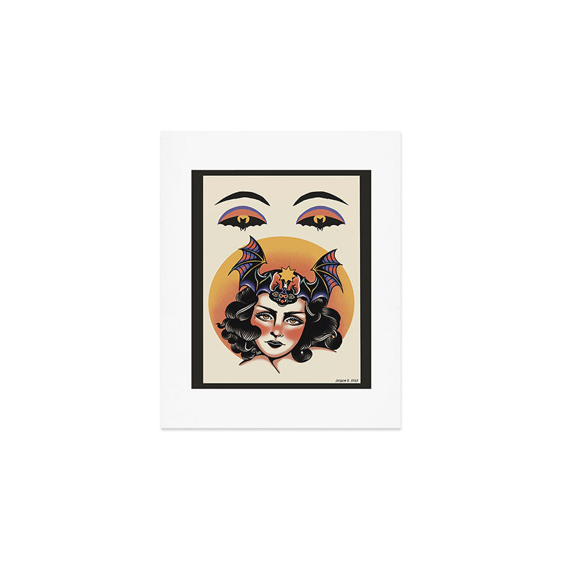 Bat Bite Betty Art Print Gallery Image 1