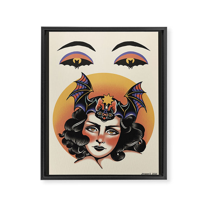 Bat Bite Betty Framed Canvas Print Gallery Image 1