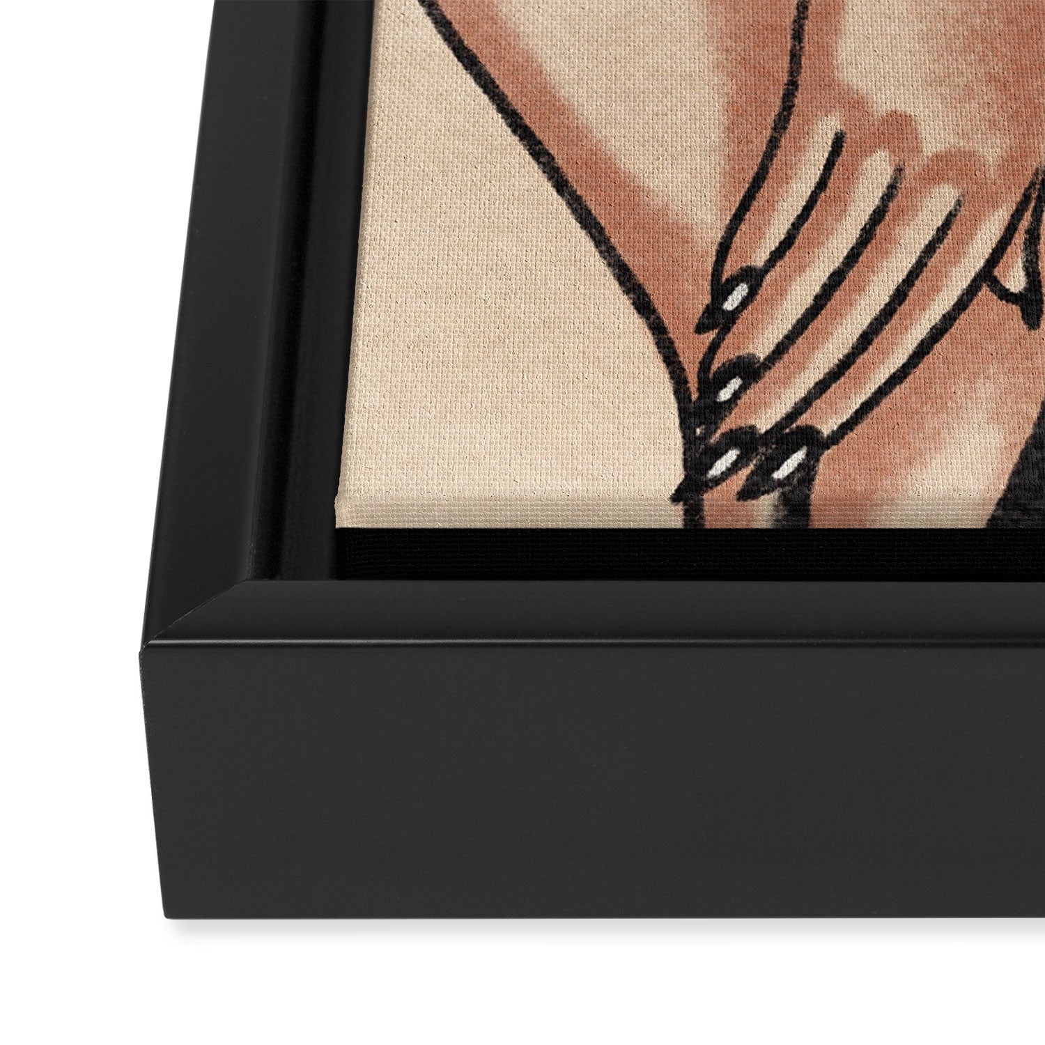 Batty Girl Framed Canvas Print Gallery Image 2