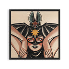 Batty Girl Framed Canvas Print Gallery Image 3