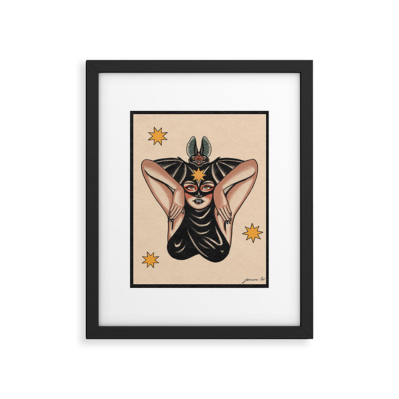 Batty Girl Framed Art Print Gallery Image 6