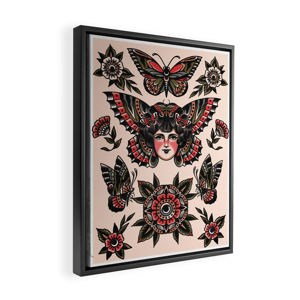 Butterflies Framed Canvas Print Gallery Image 2