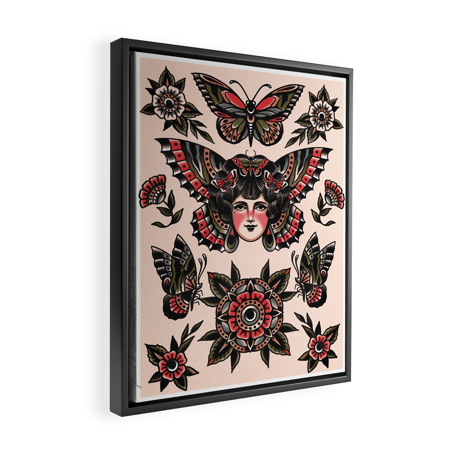 Butterflies Framed Canvas Print Gallery Image 2