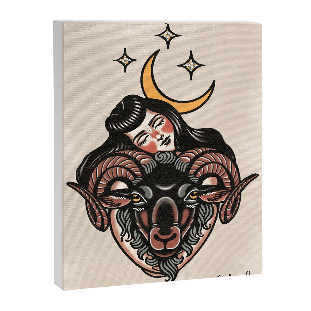 Kiss the goat Canvas Print Gallery Image 6