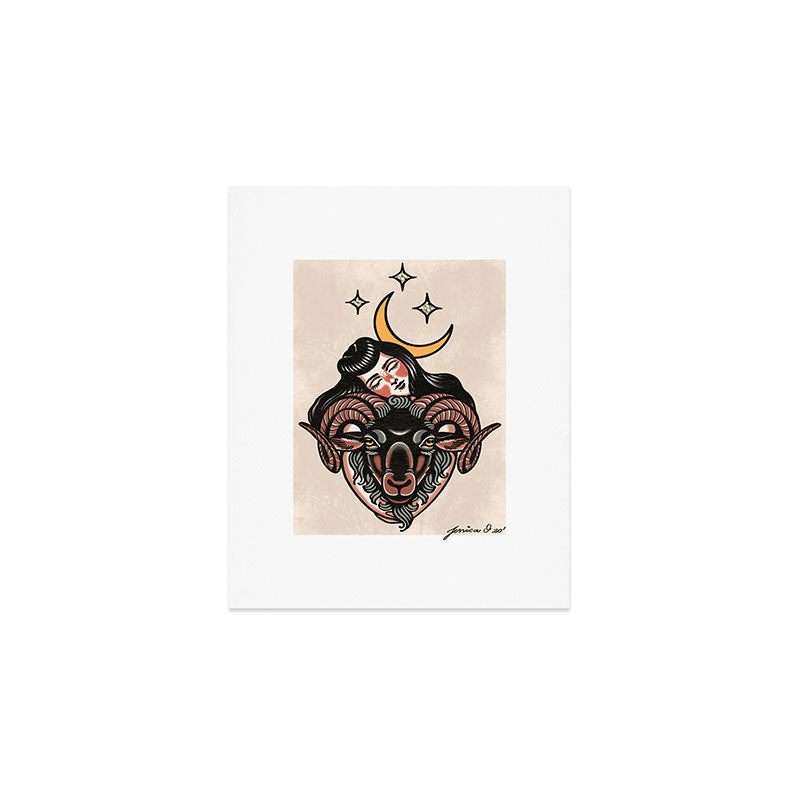 Kiss the goat Art Print Gallery Image 1
